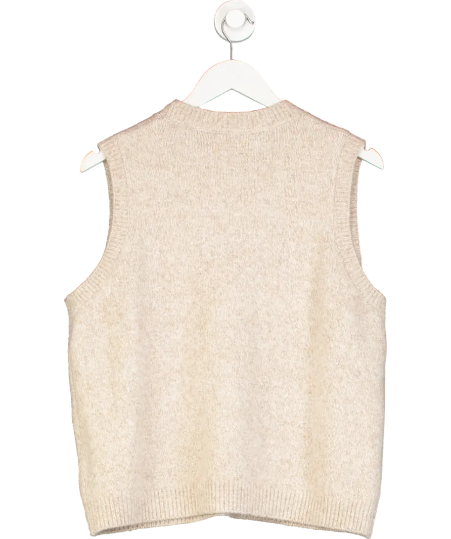 Aligne Beige Kyle Knitted Vest UK M