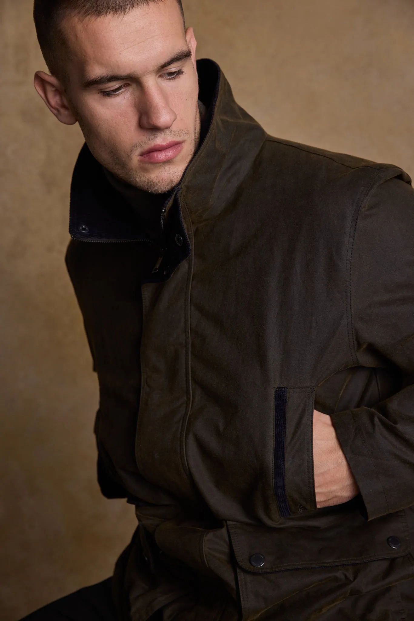 Archie Wax Jacket - Olive