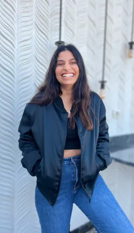 Black bomber jacket