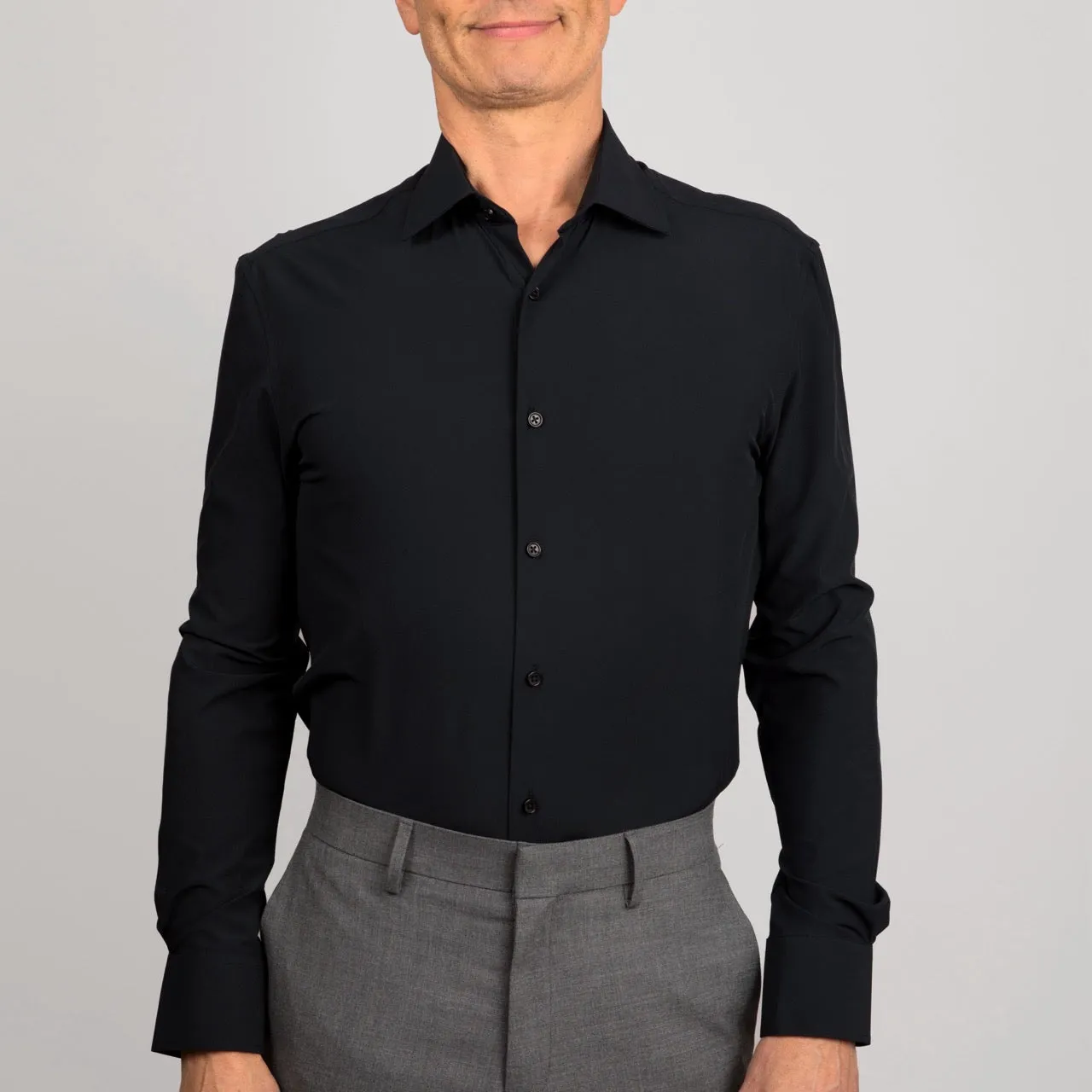 Black Non-Iron Dress Shirt | The Yin