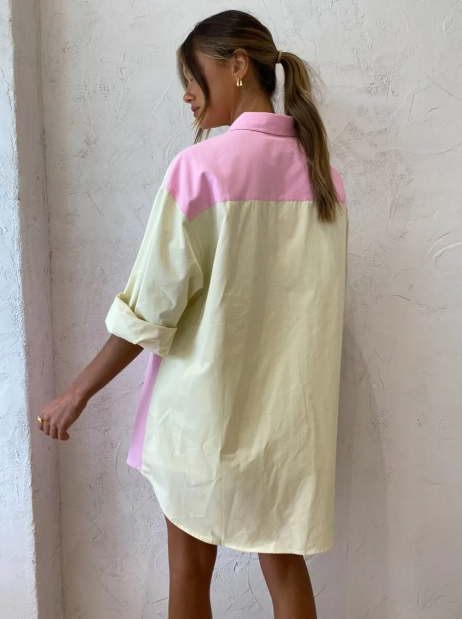 Blanca Pascal Shirt in Pink/Yellow