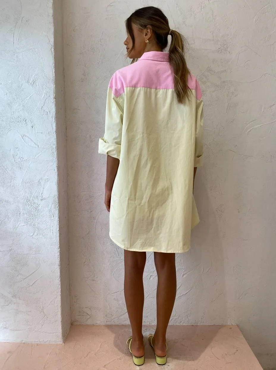 Blanca Pascal Shirt in Pink/Yellow