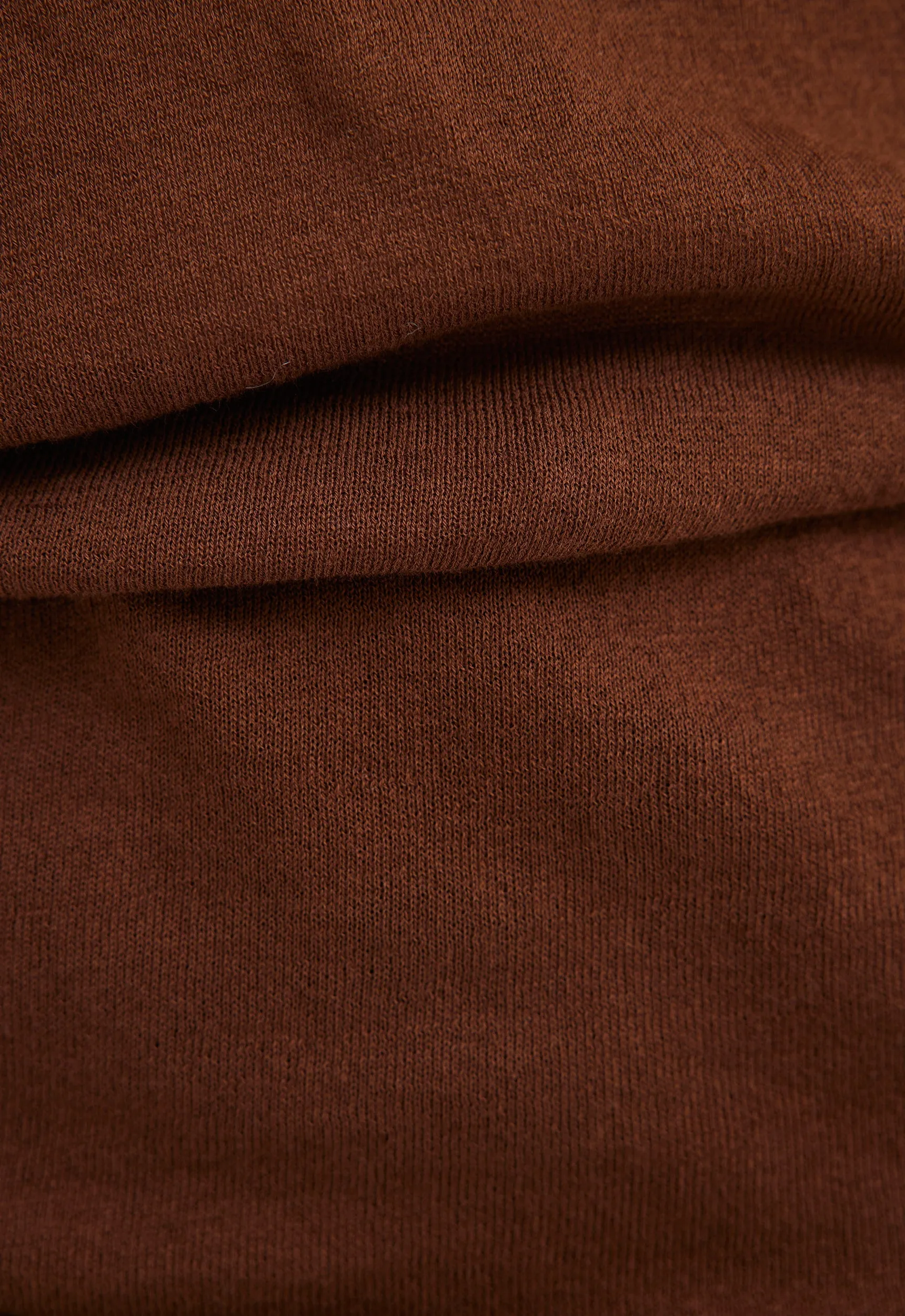 Block Cotton Sweater - Bronzer Red