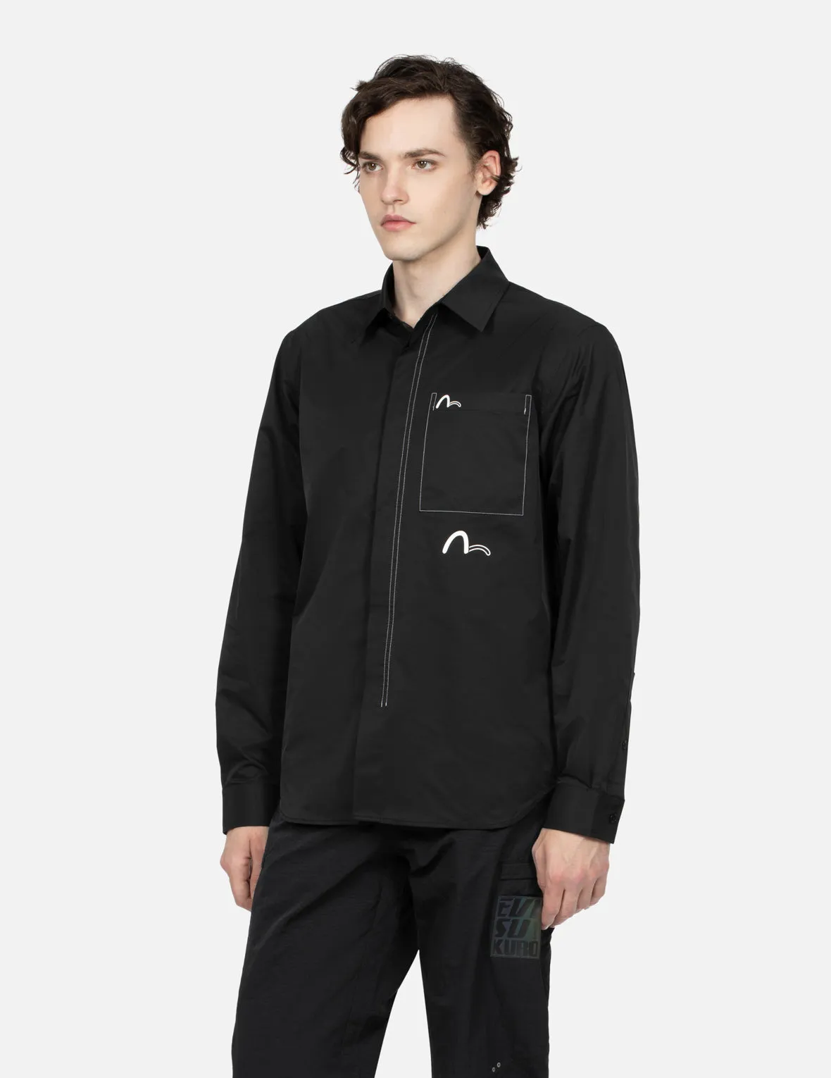 Contrast Stitching Regular Fit Shirt