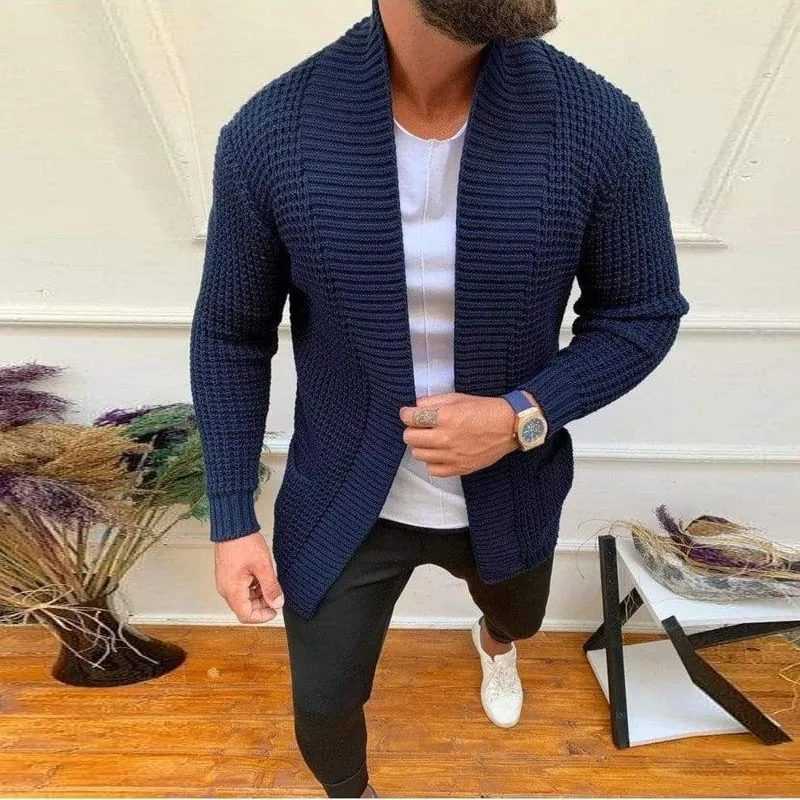 Copie de Gilet cardigan en maille rayé Casual Homme