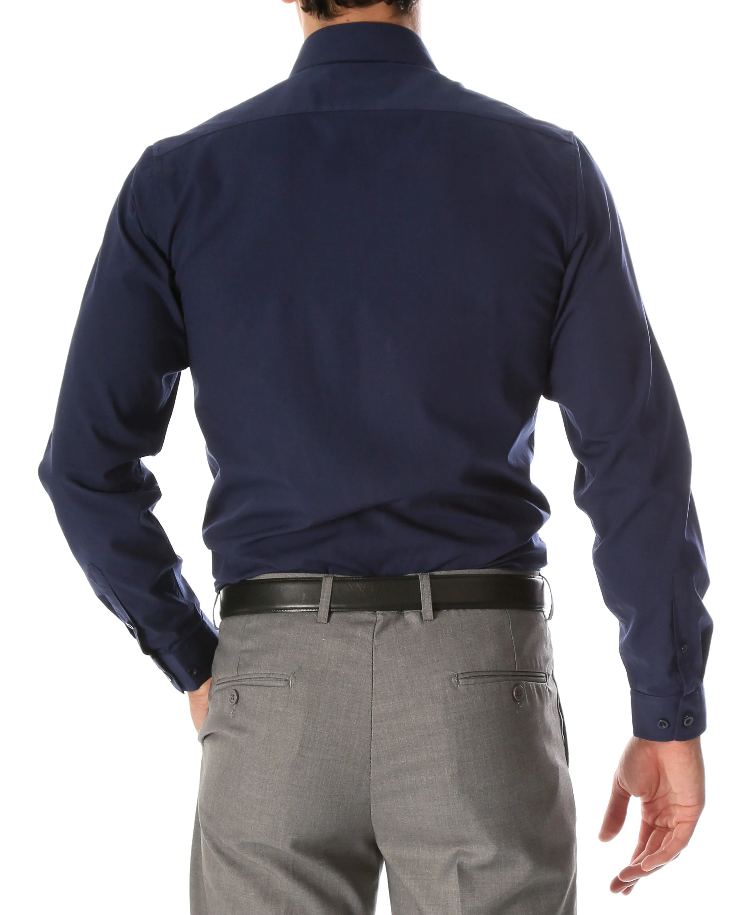 Daniel & Ellissa Slim Fit Navy Blue Dress Shirt