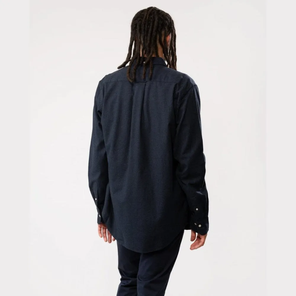 GANT Regular Flannel Melange Shirt In Marine