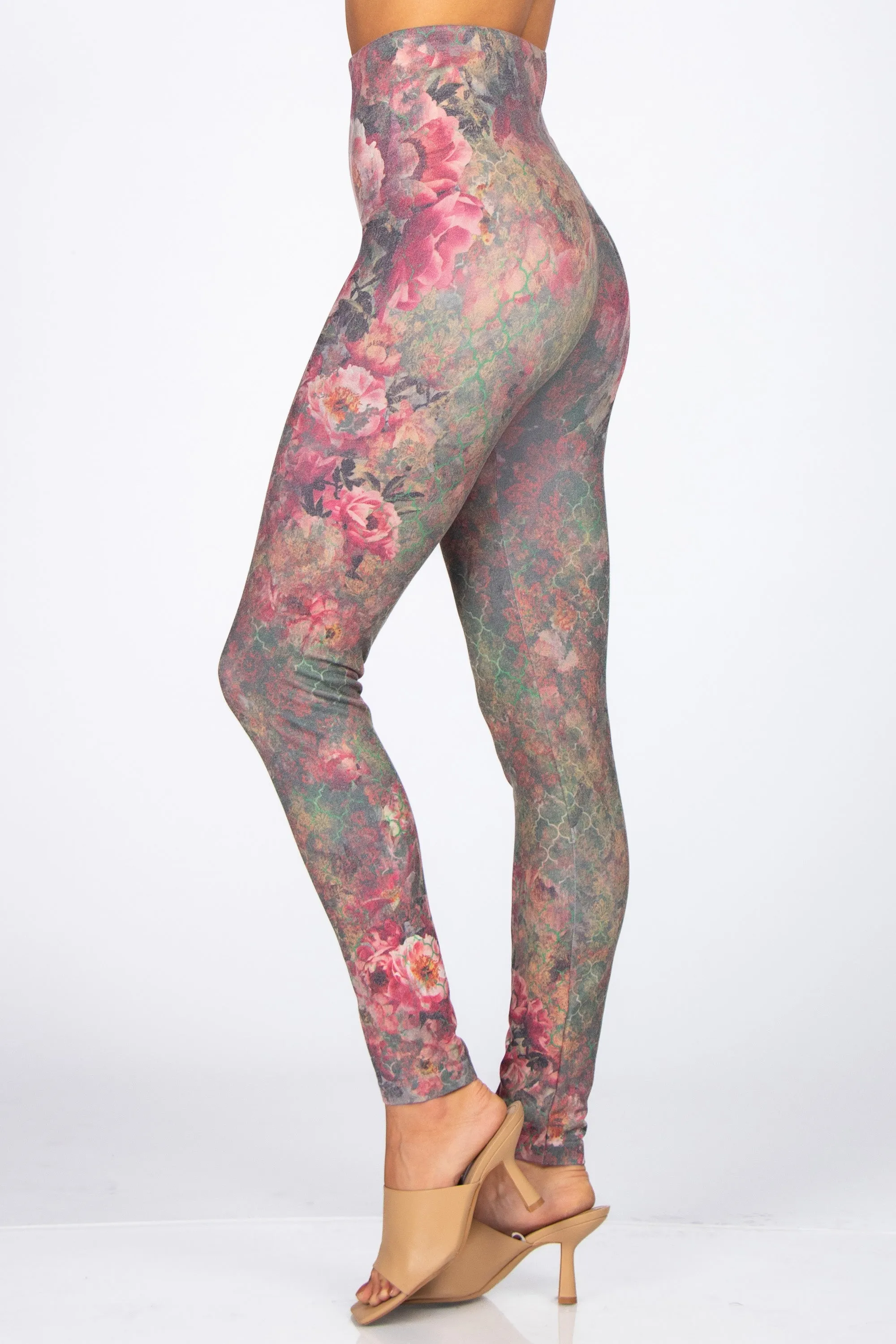 Garden Quatrefoil Printed Leggings