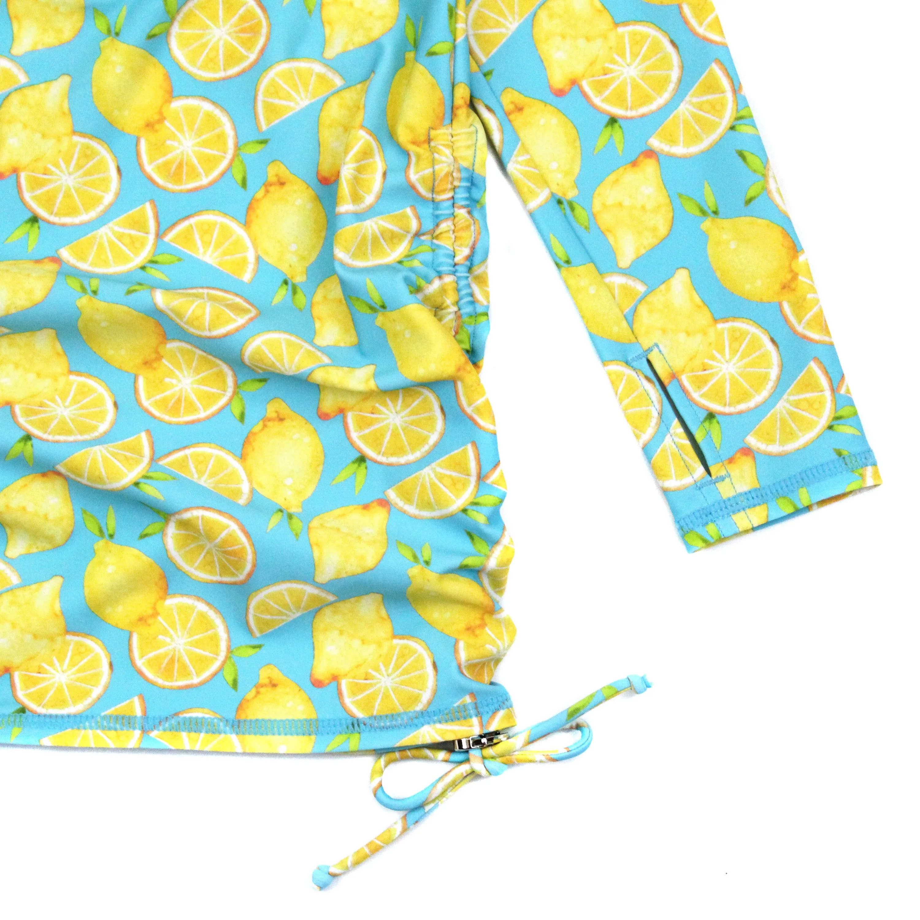 Girls Long Sleeve Swim Dress Cover Up | "Lemons"