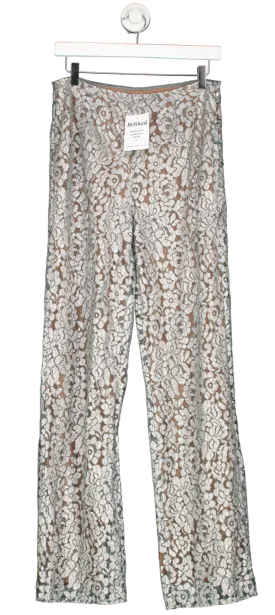 House of CB Metallic Mara Lace Trousers UK S