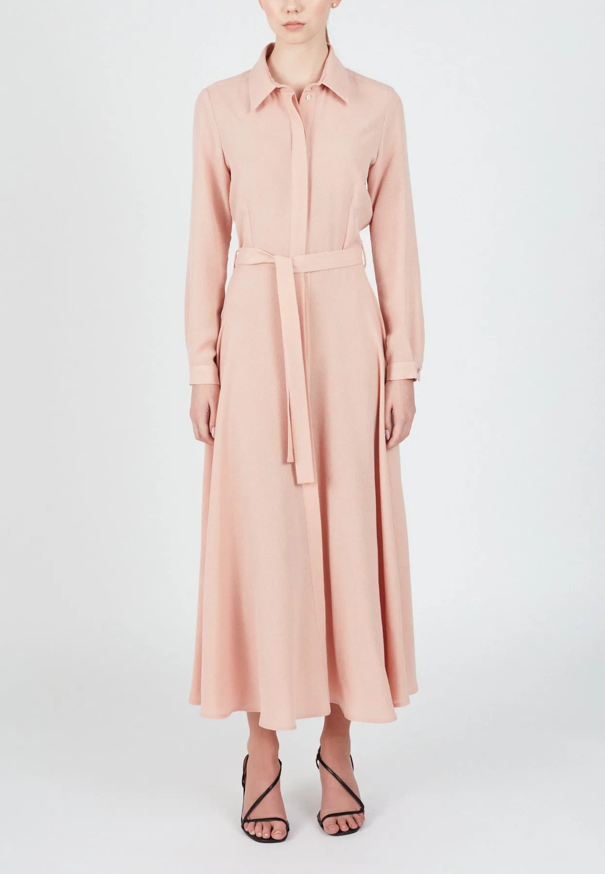 ITANA pastel pink midi shirt dress