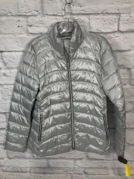 Jacket Puffer & Quilted By Gap In Silver, Size: M