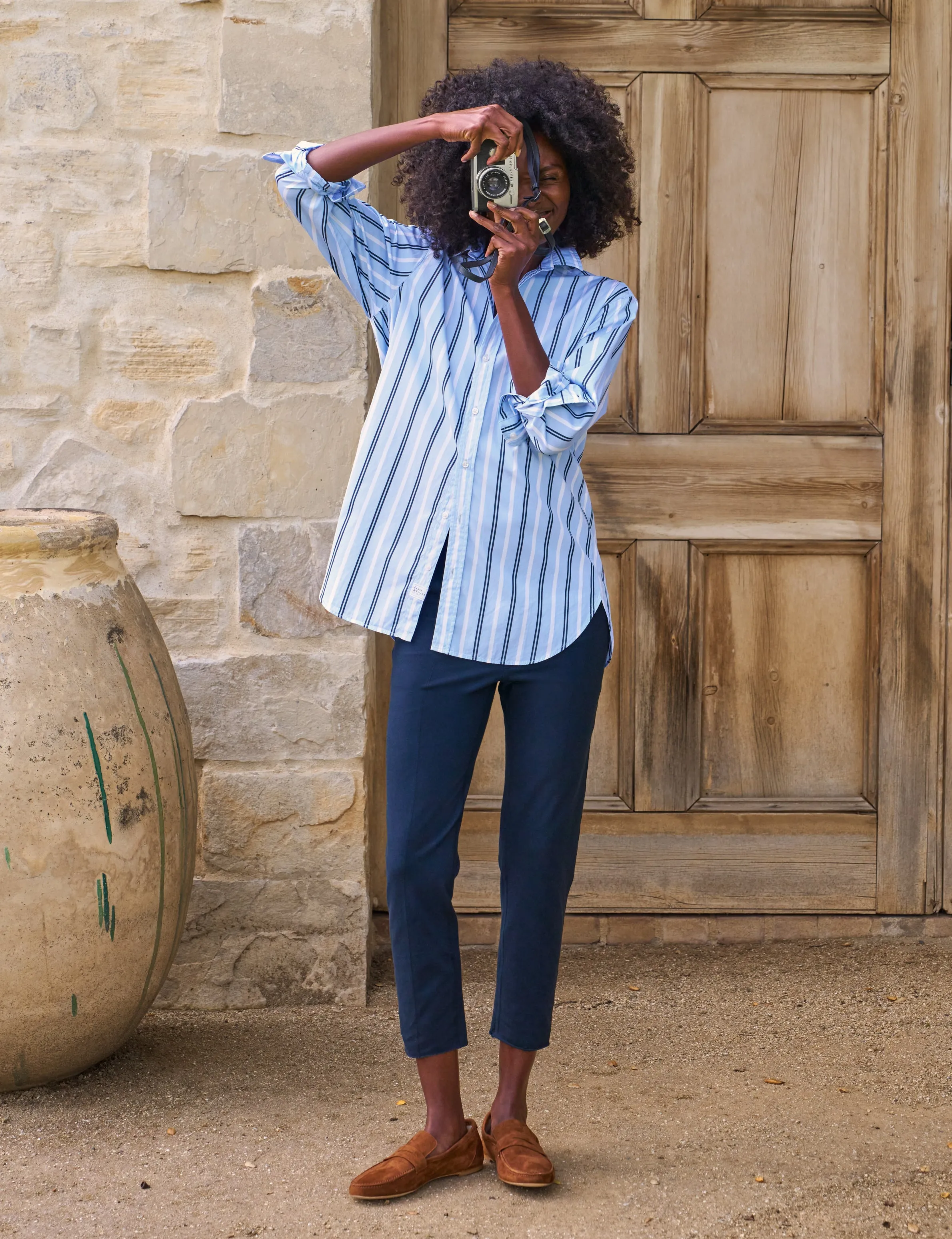 JOEDY Light Blue and Navy Stripe, Superluxe