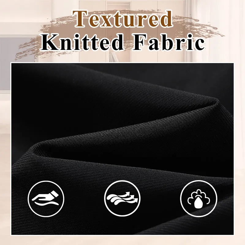 Knitted Vest & Patchwork Midi Skirt 2-Piece Set