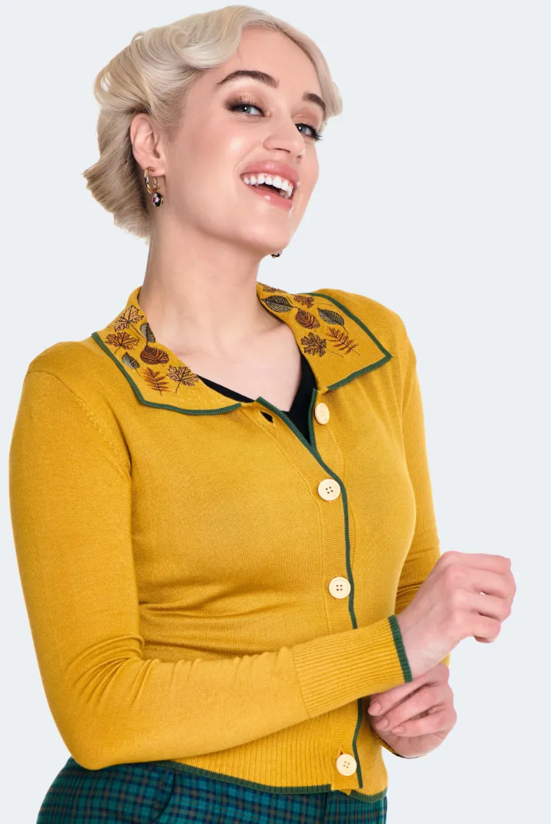 Leaf Collar Cardigan