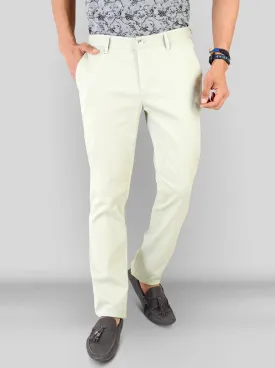 Light Green Self Textured Super Slim Fit Chinos | Greenfibre