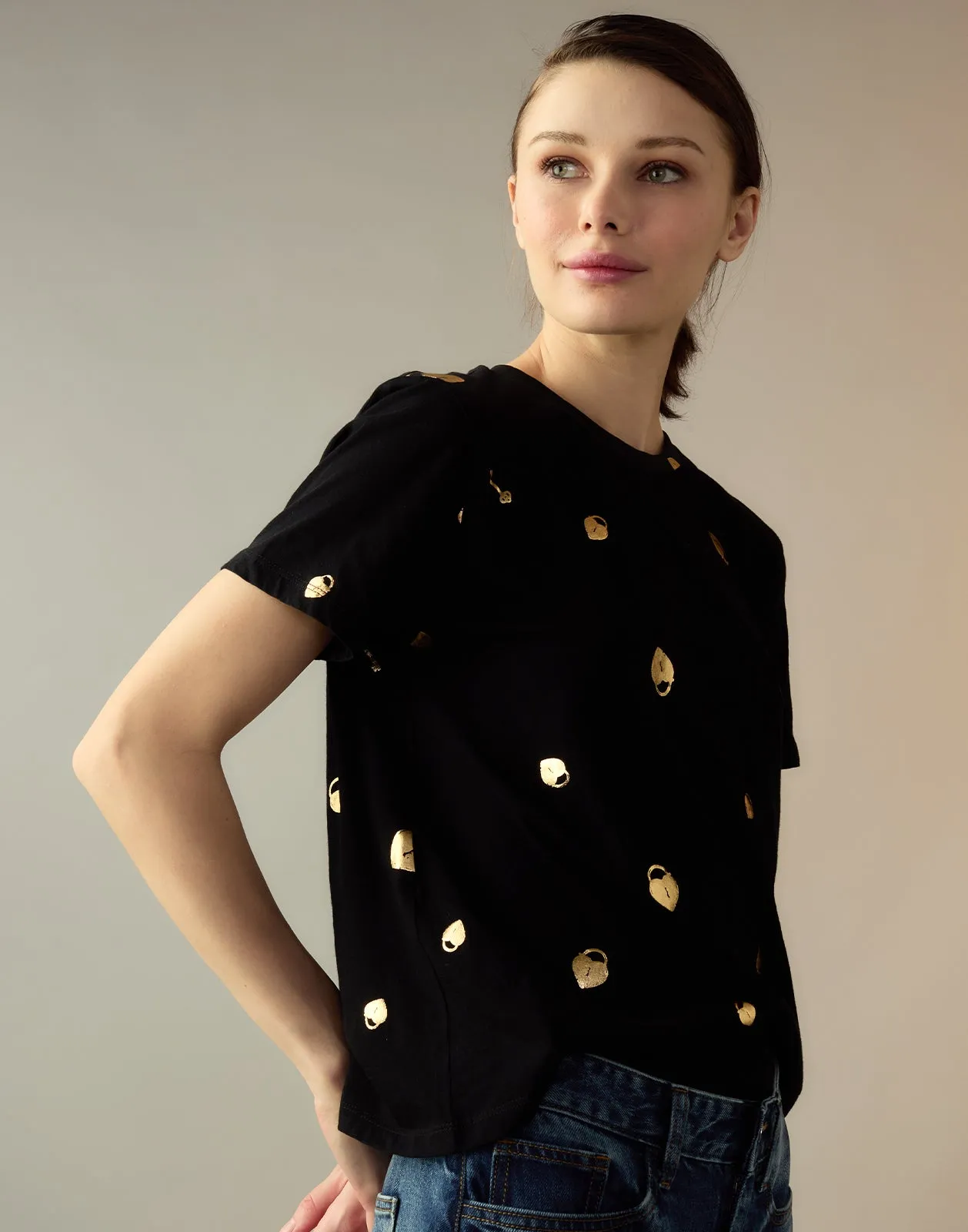 Lock & Key Metallic Tee
