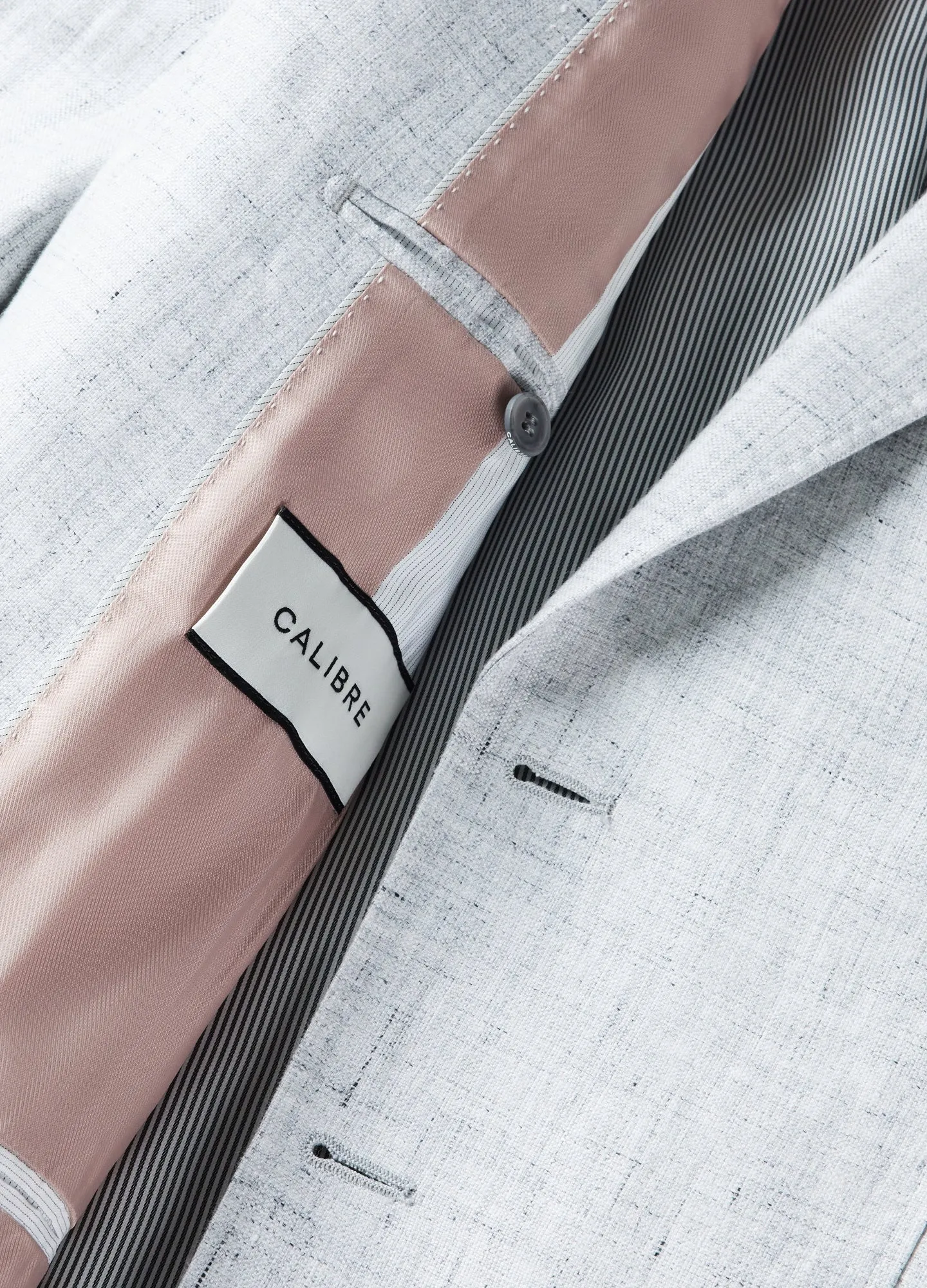 Melange Linen Blazer Silver