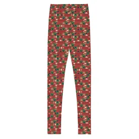Minecraft Holiday Creeper Pattern Kids Leggings