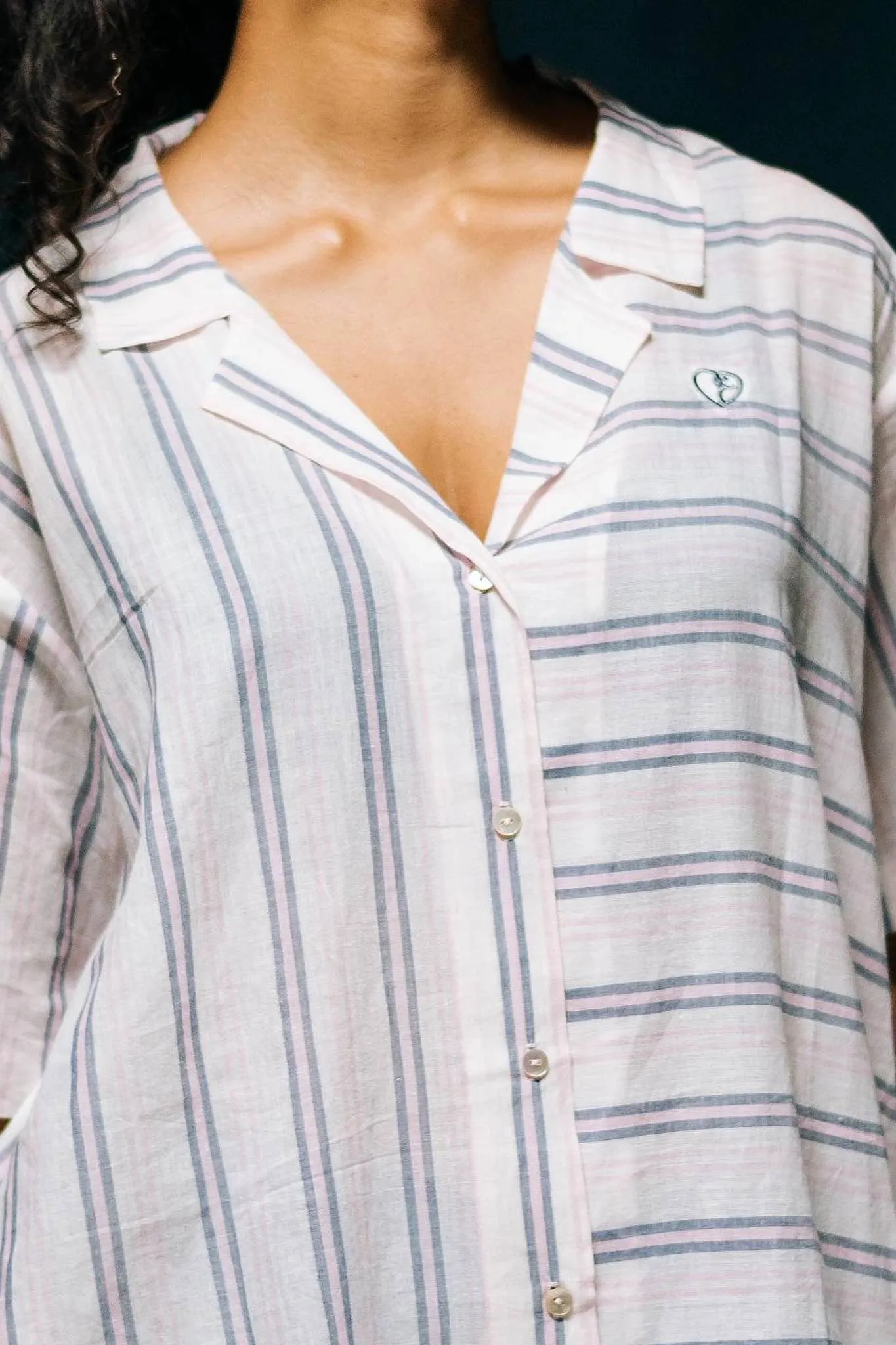Mrinal - Striped Shirt Dress