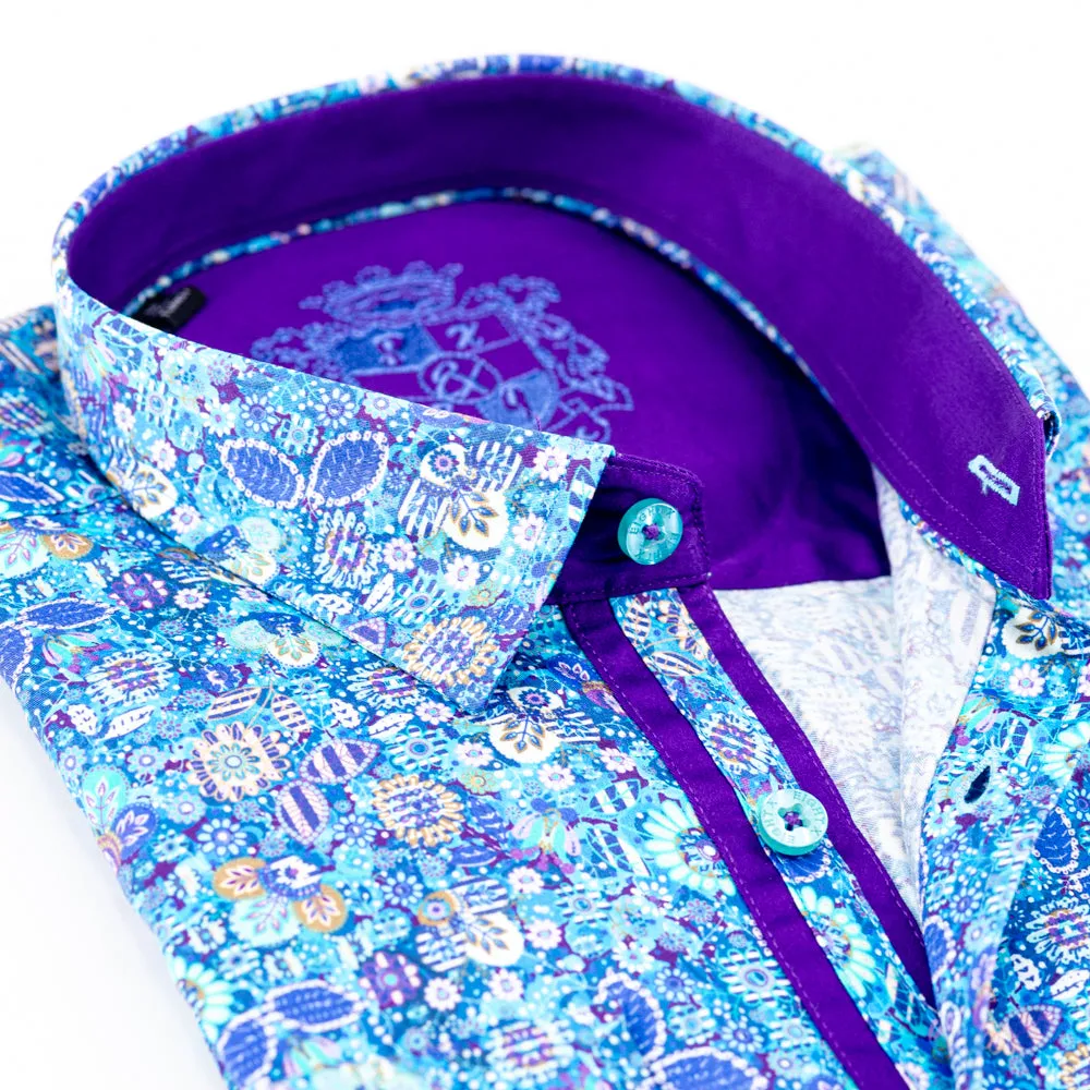 Multi Color Button Down Print Shirt