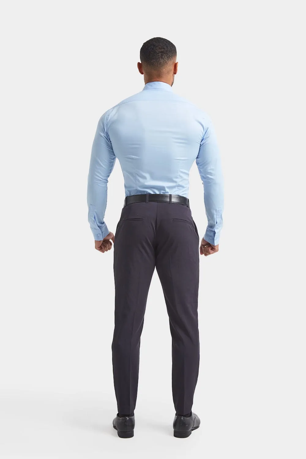 Muscle Fit Dress Shirt in Light Blue