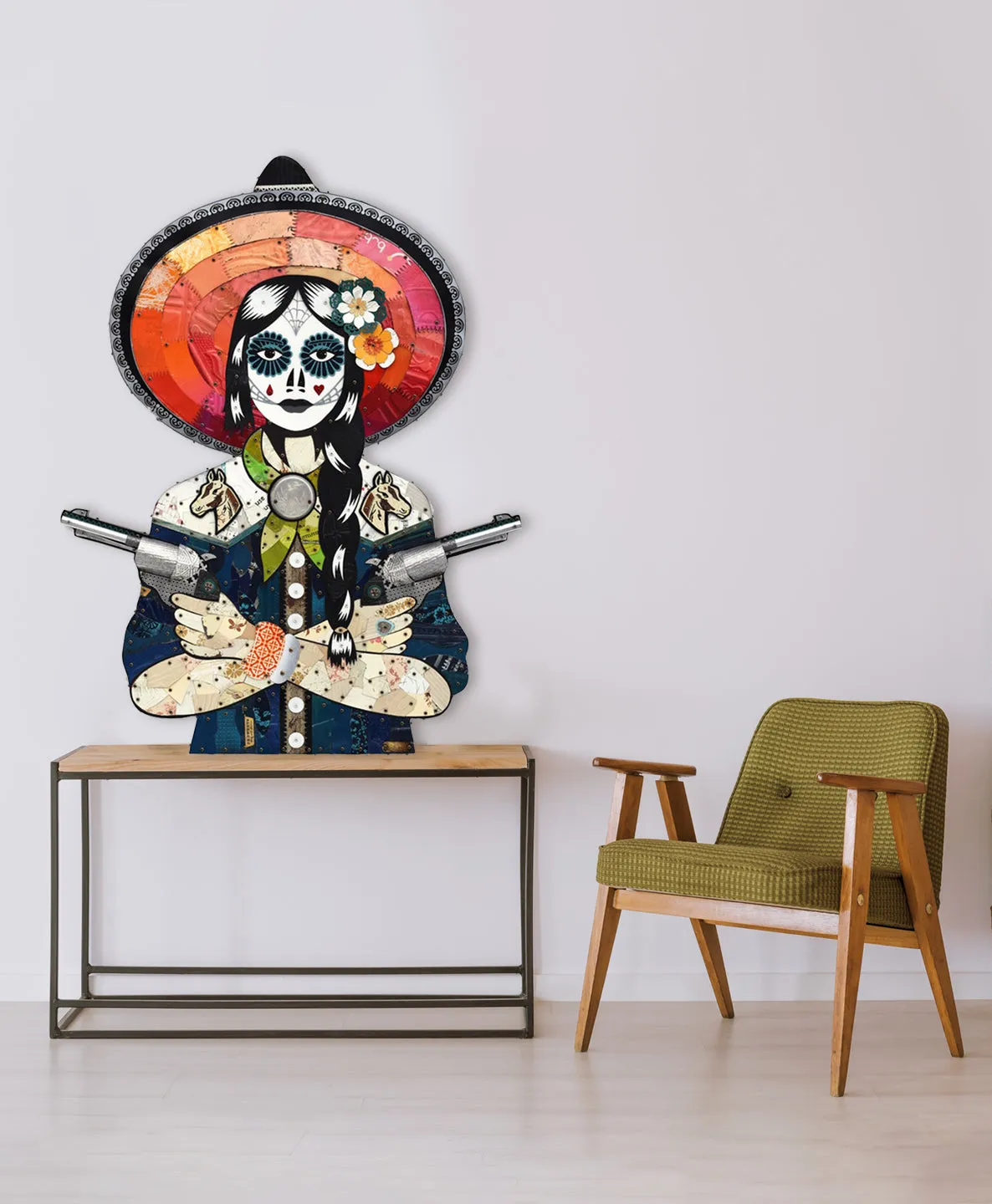 MUSTANG MESA original metal wall sculpture