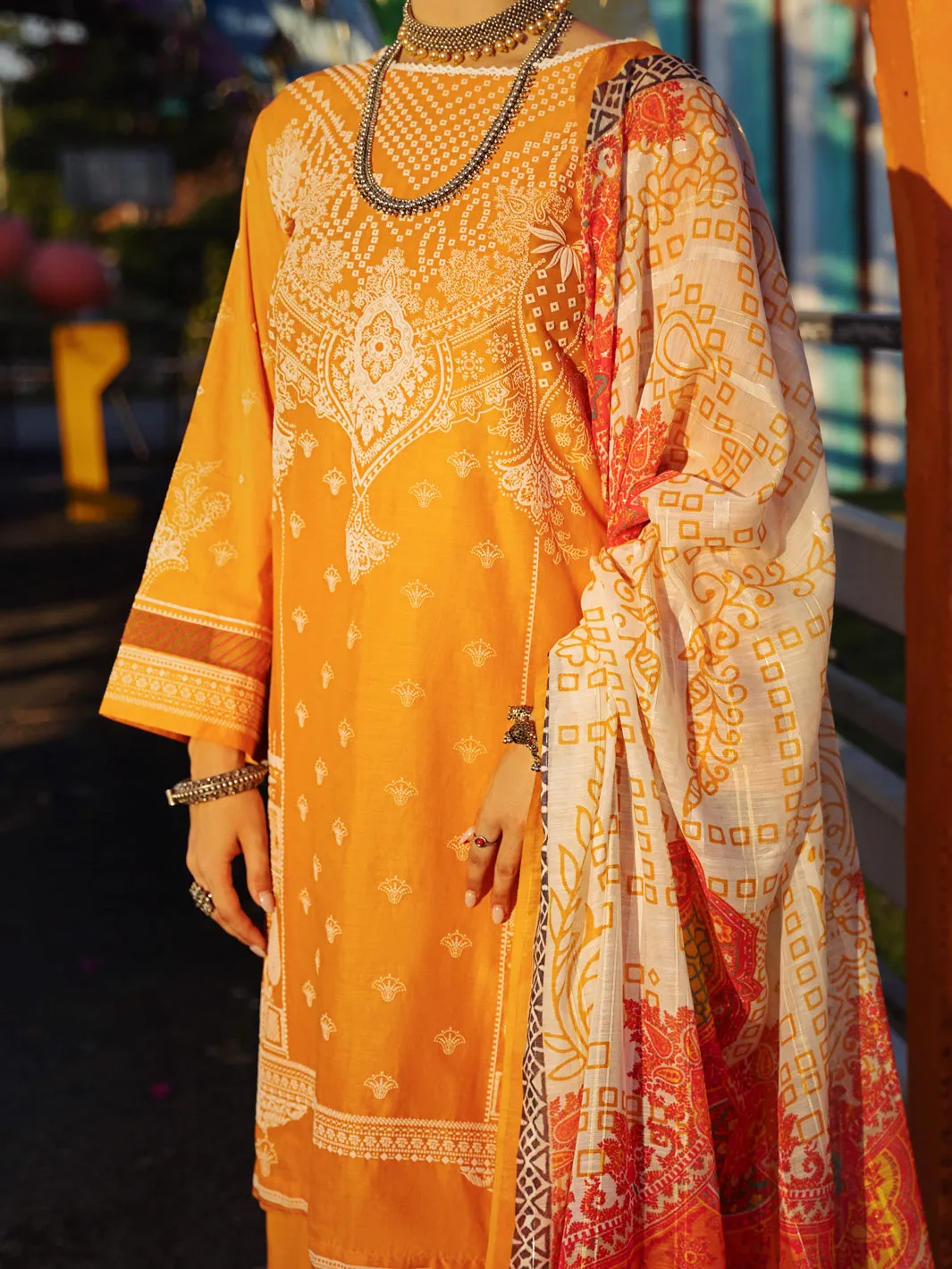Mustard Lawn 3 Piece Unstitched - ALP-3PS-1513