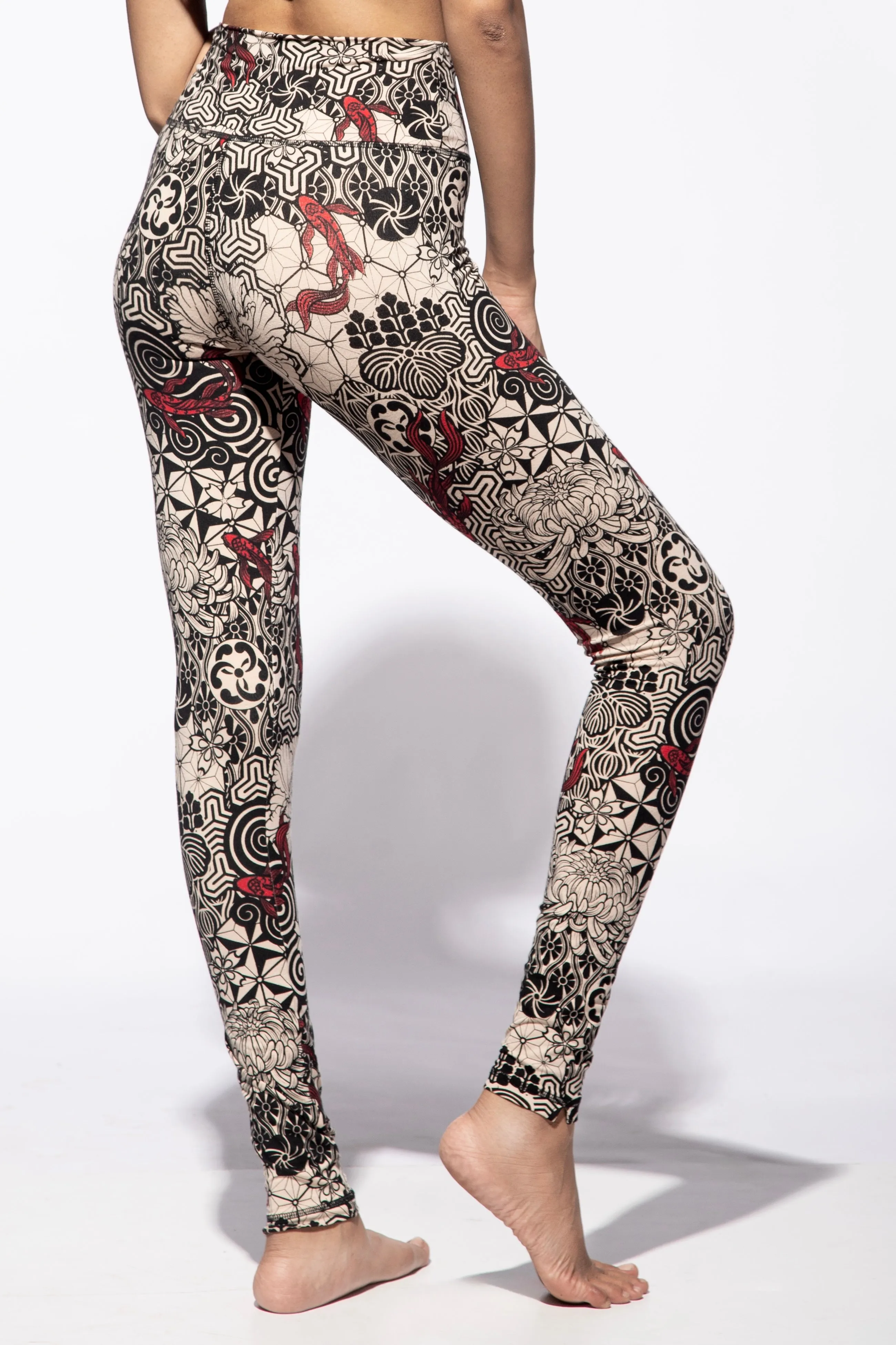 Nagomi Leggings - Cream Black
