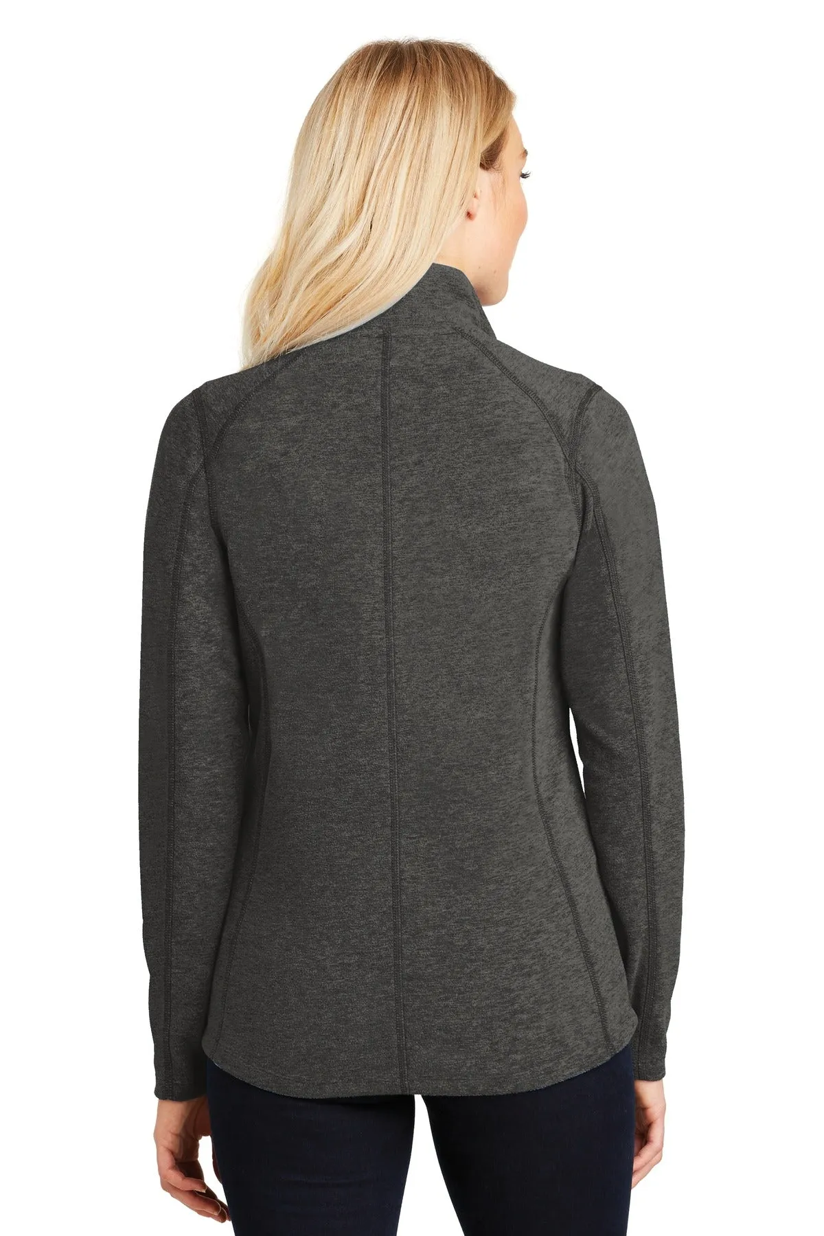 Port Authority Ladies Heather Microfleece Full-Zip Jacket. L235