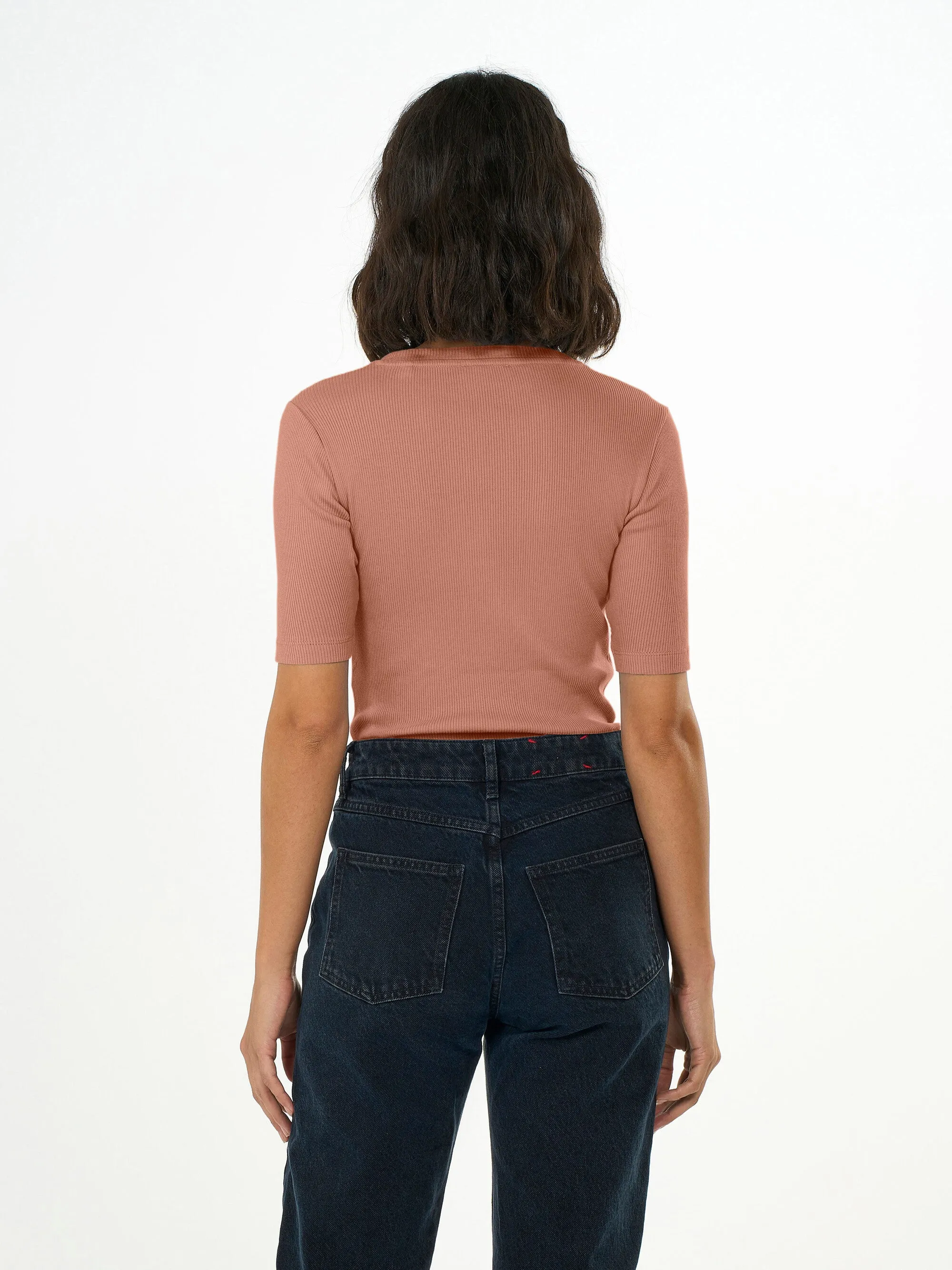 Rib t-shirt - Muted Clay