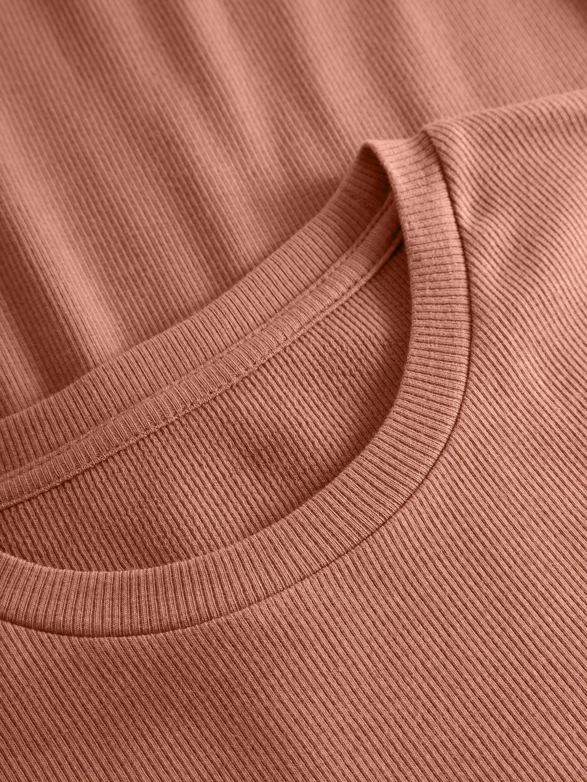 Rib t-shirt - Muted Clay