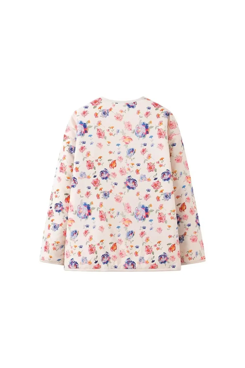 'Sarah' Printed Long - Sleeve Cotton Jacket