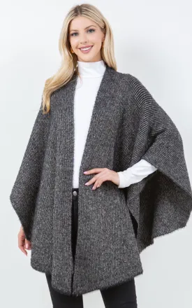 SH4319 SOLID COLOR METALLIC KIMONO MULTI SHAWL