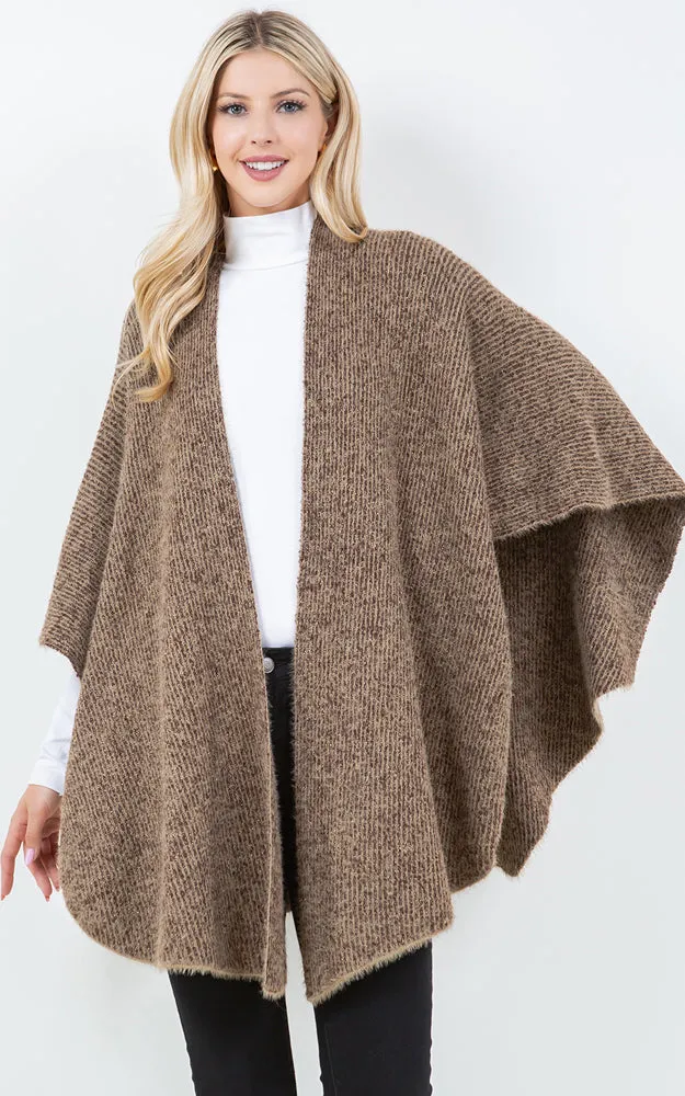 SH4319 SOLID COLOR METALLIC KIMONO MULTI SHAWL