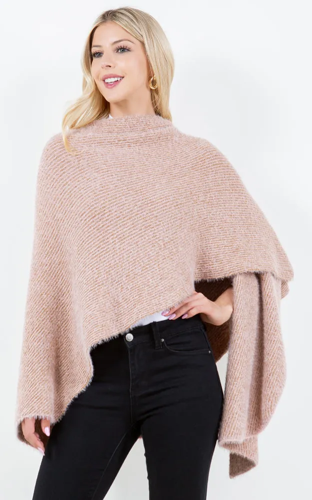 SH4319 SOLID COLOR METALLIC KIMONO MULTI SHAWL