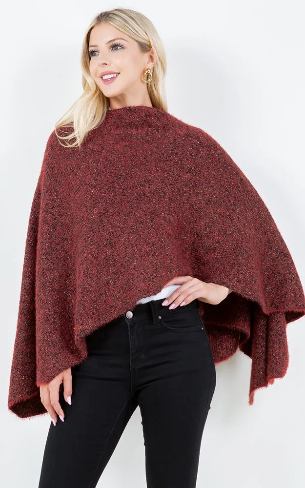 SH4319 SOLID COLOR METALLIC KIMONO MULTI SHAWL