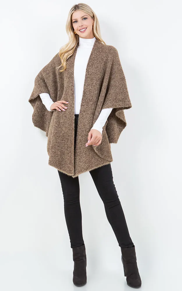 SH4319 SOLID COLOR METALLIC KIMONO MULTI SHAWL