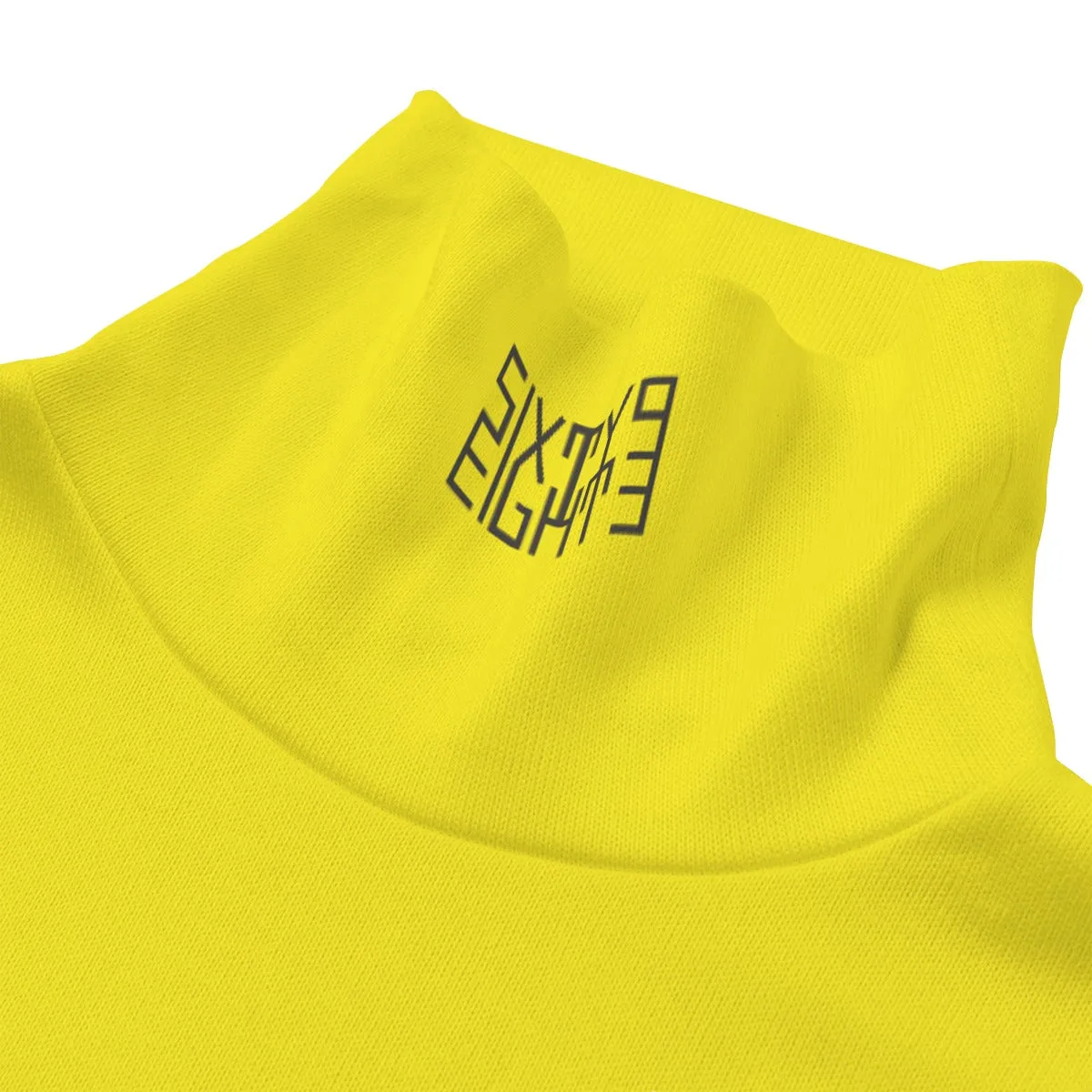 Sixty Eight 93 Logo Black Lemonade Unisex Turtleneck Knitted Fleece Sweater