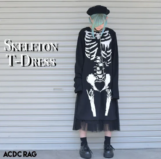 Skeleton Shirt Dress by ACDC RAG