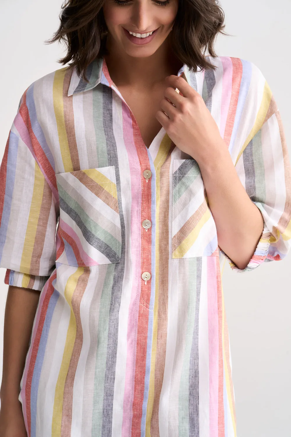 Stripe Long Line Shirt