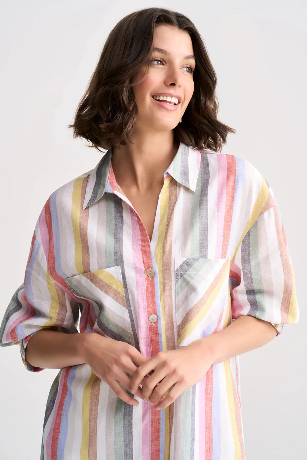 Stripe Long Line Shirt