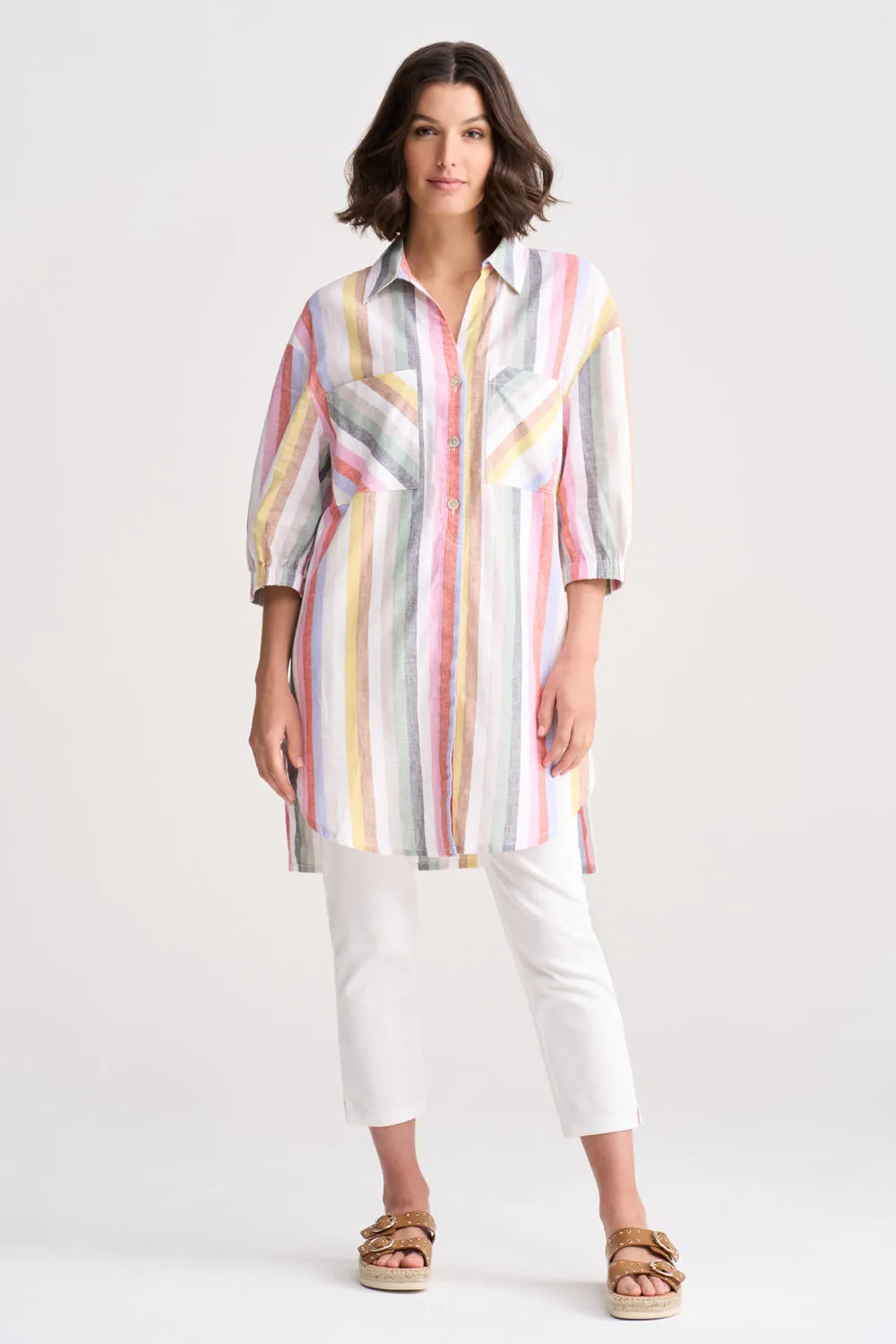 Stripe Long Line Shirt