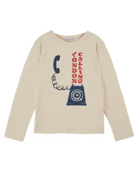 Telephone T-Shirt in Creme