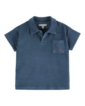 Terry Cotton Polo in Whale
