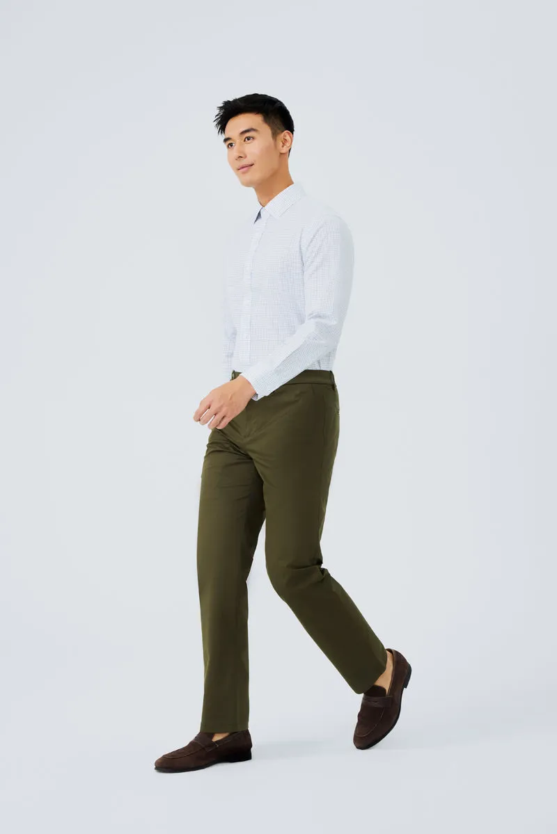 Waterless Dye Dress Shirt  | White Multi-Check 20812N