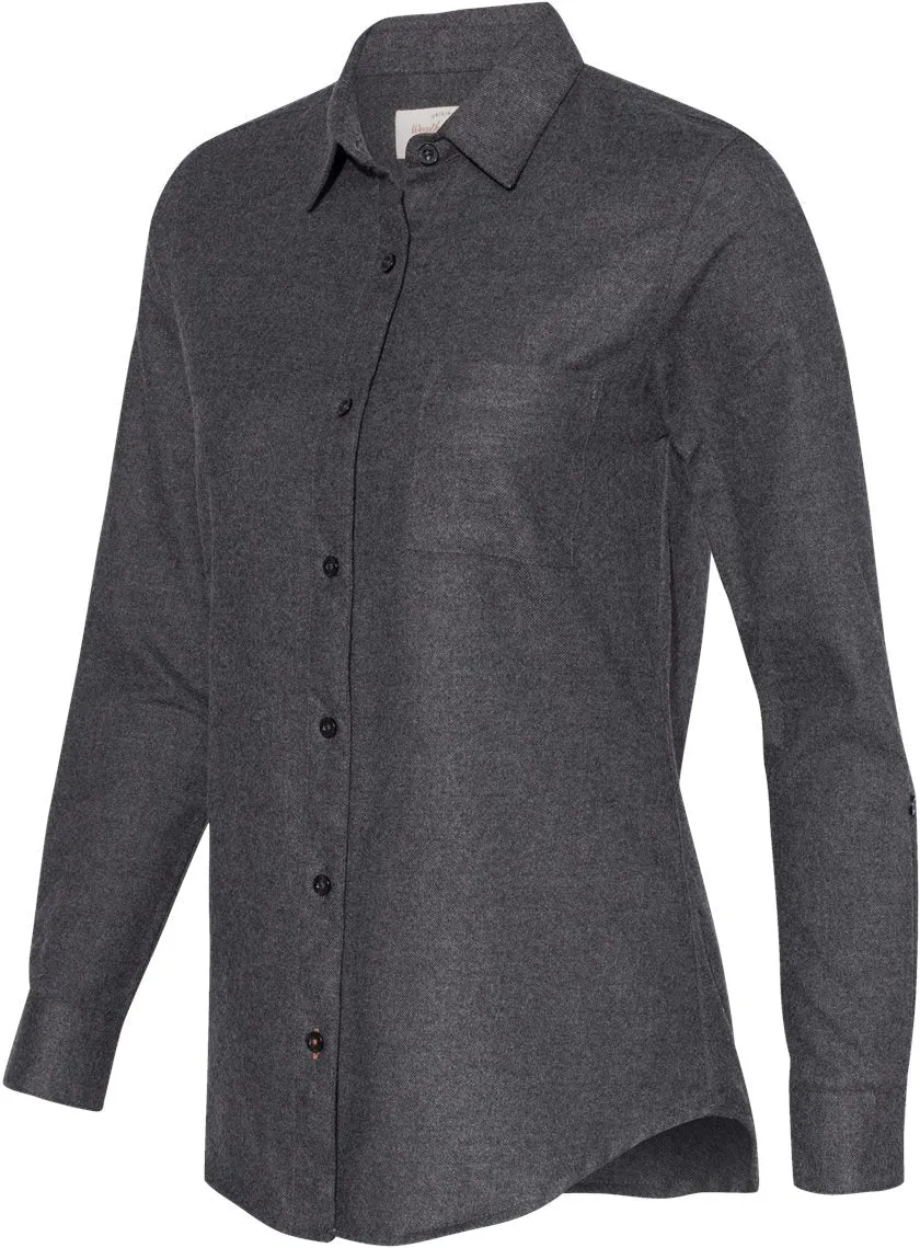 Weatherproof Ladies Vintage Brushed Flannel Solid Shirt