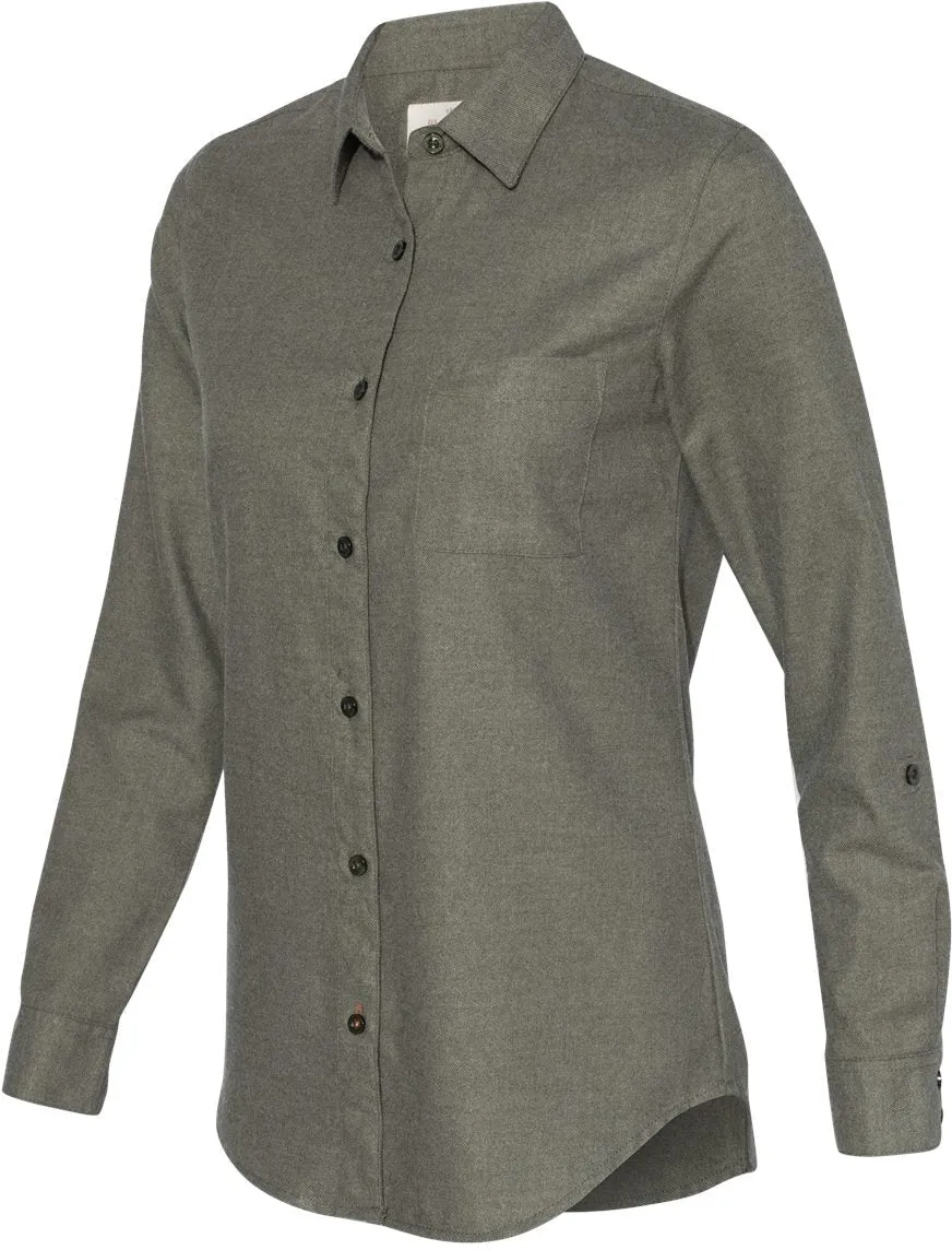 Weatherproof Ladies Vintage Brushed Flannel Solid Shirt