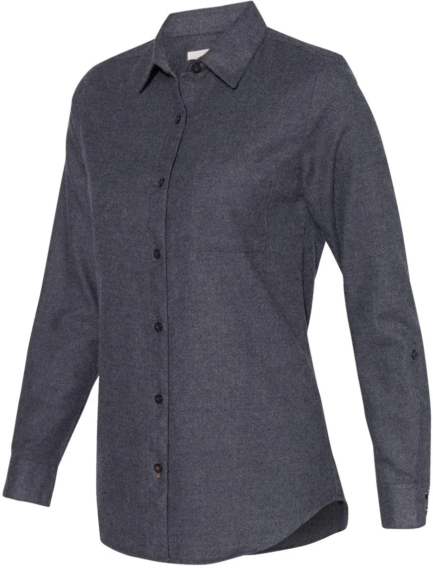 Weatherproof Ladies Vintage Brushed Flannel Solid Shirt
