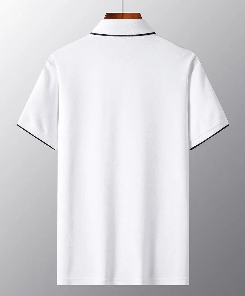 West Louis™ Solid Golf Summer Cotton Polo Shirt